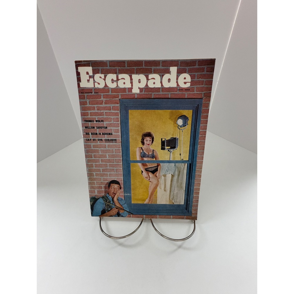 Vintage Escapade Magazine April 1958 Lily St Cyr Thomas Wolfe William Saroyan
